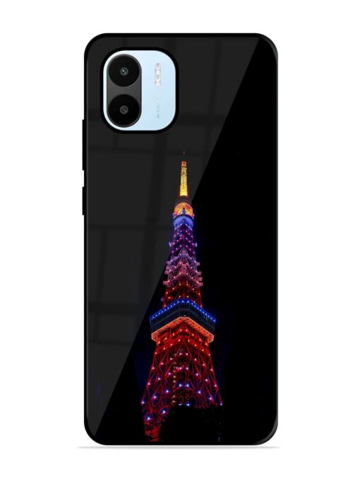 Eiffel Tower Night View Glossy Metal Phone Cover for Xiaomi Redmi A1 (2022)