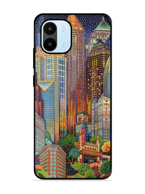 Cityscapes Art Glossy Metal Phone Cover for Xiaomi Redmi A1 (2022)