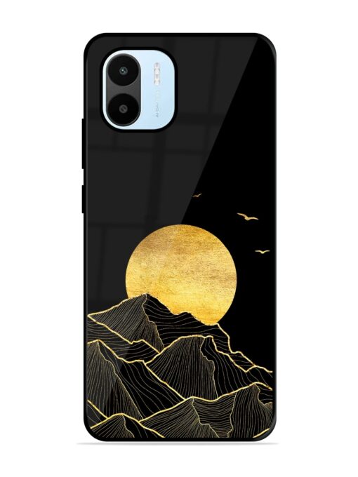 Golden Sunrise Glossy Metal Phone Cover for Xiaomi Redmi A1 (2022)