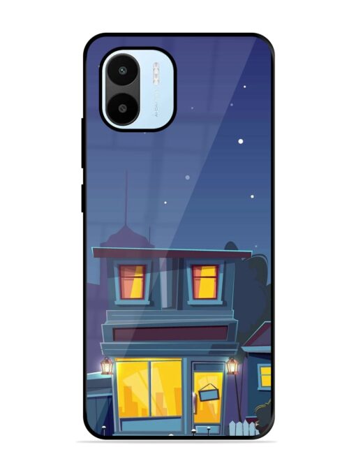 Vector Night House Glossy Metal Phone Cover for Xiaomi Redmi A1 (2022)