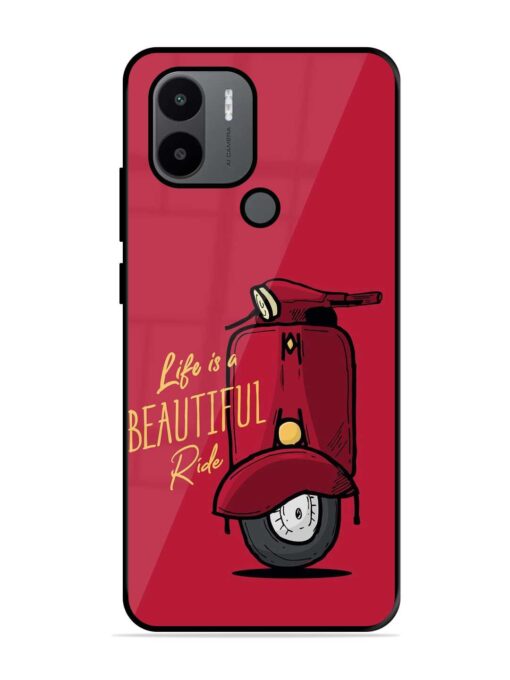 Life Is Beautiful Rides Glossy Metal Phone Cover for Xiaomi Redmi A1 Plus