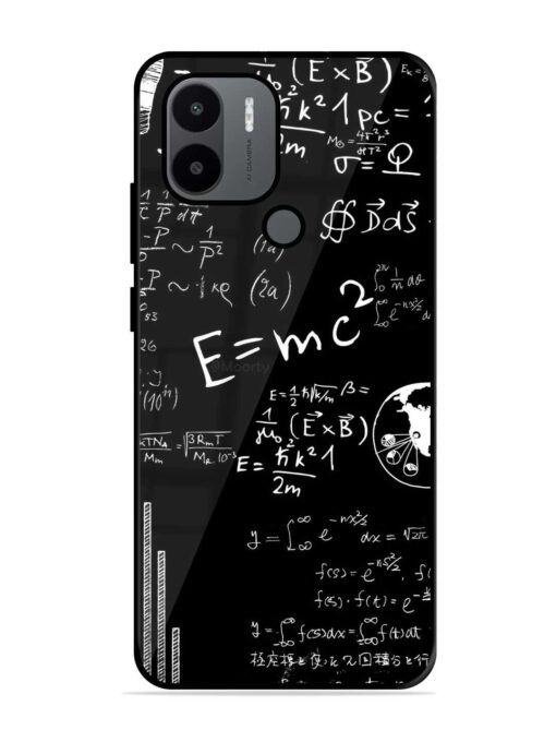 E=Mc2 Mass?Energy Equivalence Glossy Metal Phone Cover for Xiaomi Redmi A1 Plus