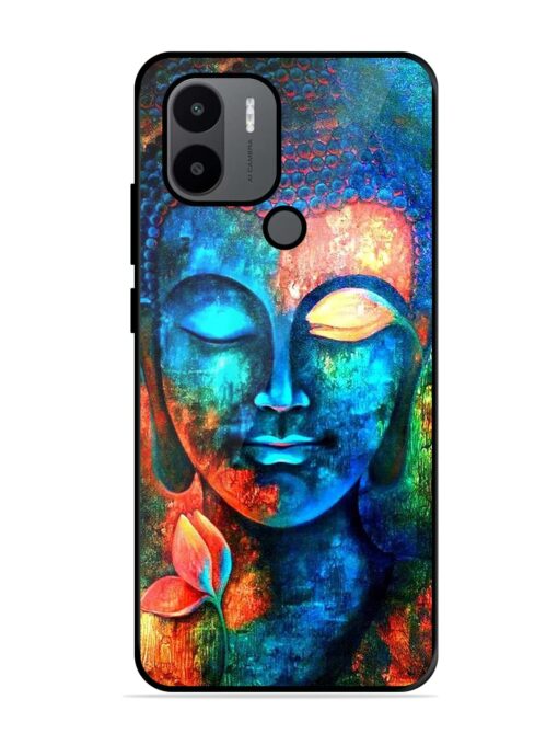 Buddha Painting Glossy Metal Phone Cover for Xiaomi Redmi A1 Plus