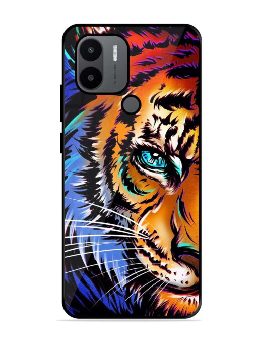 Colorful Lion Art Glossy Metal Phone Cover for Xiaomi Redmi A1 Plus Zapvi