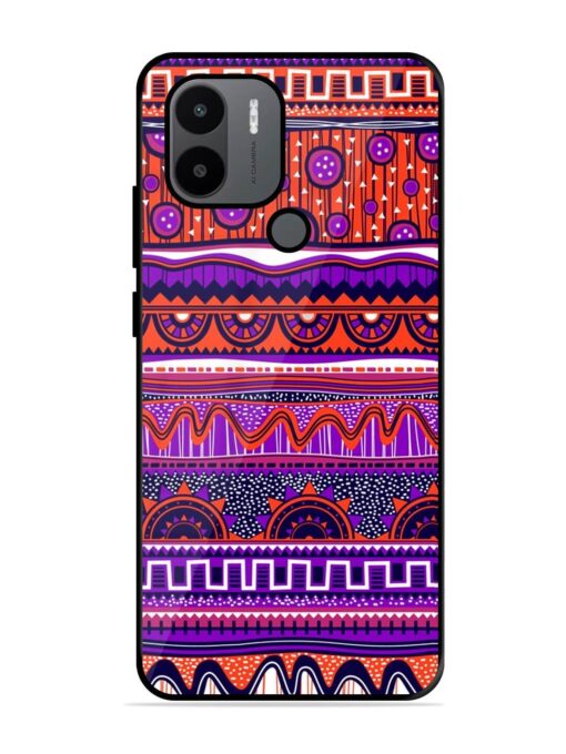 Ethnic Seamless Pattern Glossy Metal TPU Phone Cover for Xiaomi Redmi A1 Plus