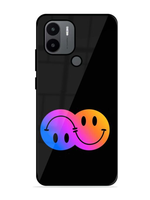 Gradient Smile Art Glossy Metal TPU Phone Cover for Xiaomi Redmi A1 Plus