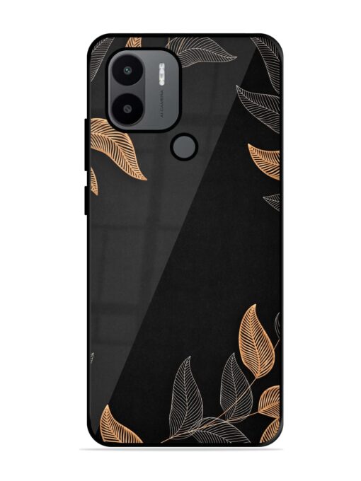 Foliage Art Glossy Metal Phone Cover for Xiaomi Redmi A1 Plus