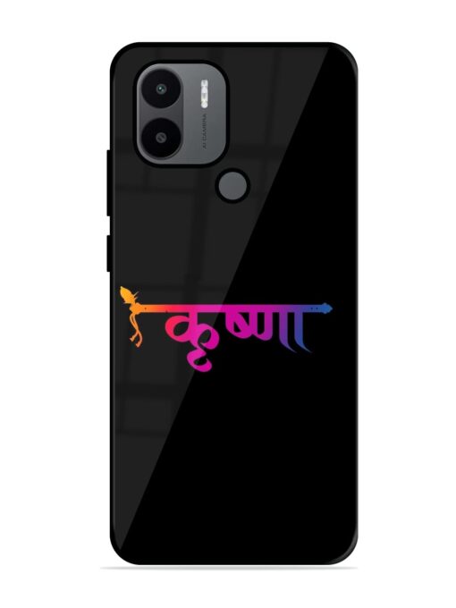 Krishna Typo Glossy Metal Phone Cover for Xiaomi Redmi A1 Plus