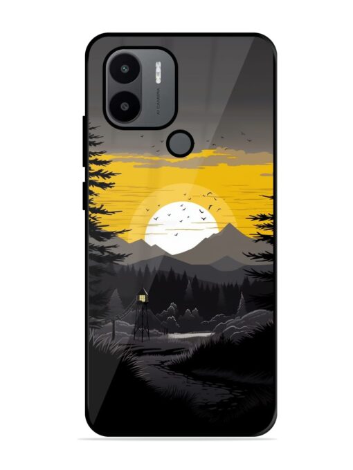 Sunset Vector Glossy Metal Phone Cover for Xiaomi Redmi A1 Plus