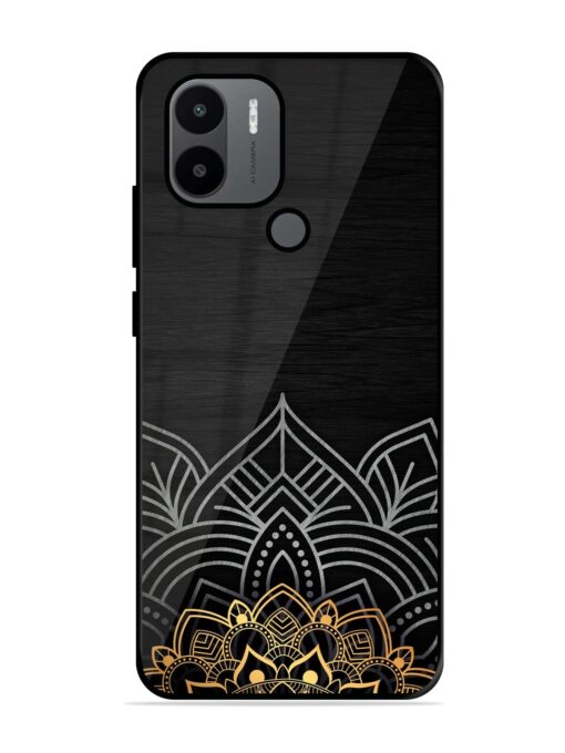 Decorative Golden Pattern Glossy Metal Phone Cover for Xiaomi Redmi A1 Plus