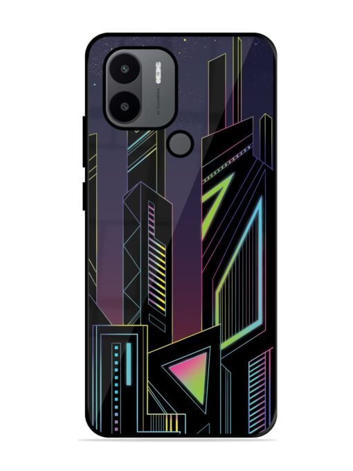 Neon Dreamscape Glossy Metal Phone Cover for Xiaomi Redmi A1 Plus Zapvi