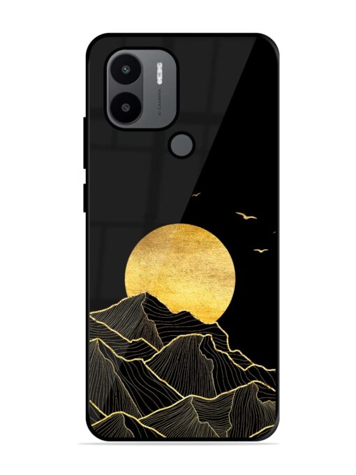 Golden Sunrise Glossy Metal Phone Cover for Xiaomi Redmi A1 Plus Zapvi