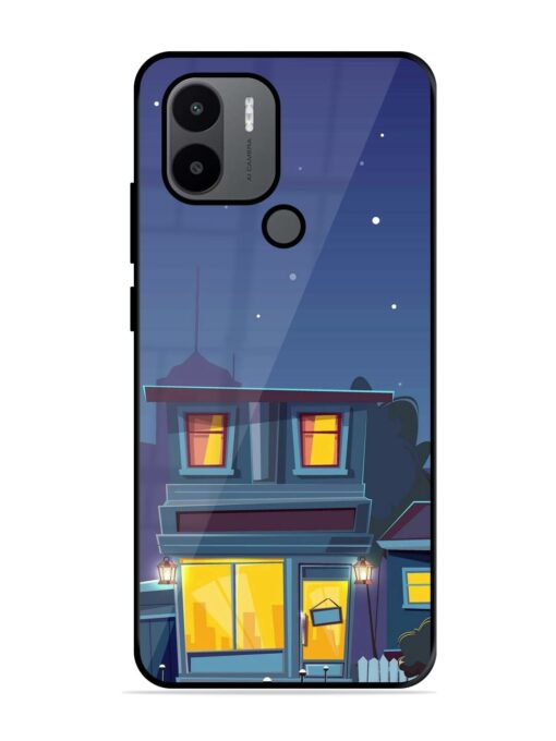 Vector Night House Glossy Metal Phone Cover for Xiaomi Redmi A1 Plus