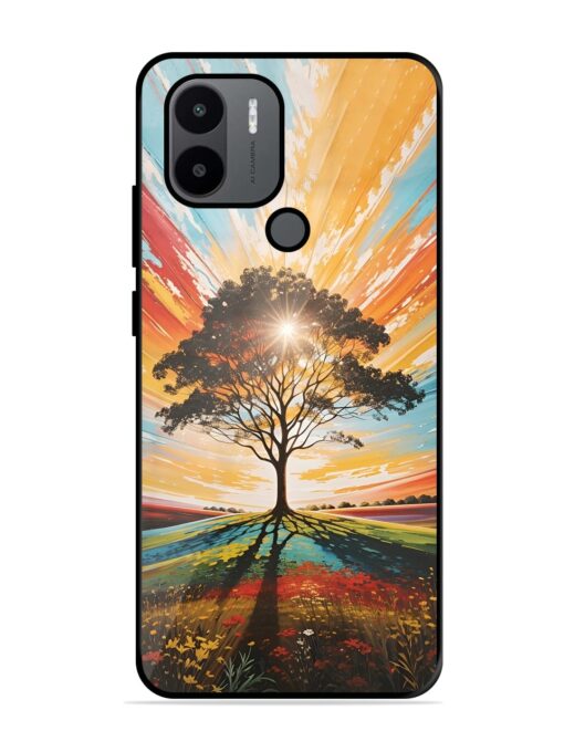 Abstract Tree Colorful Art Glossy Metal Phone Cover for Xiaomi Redmi A1 Plus Zapvi