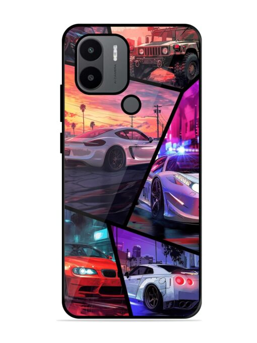 Ride In Pixels Glossy Metal Phone Cover for Xiaomi Redmi A1 Plus