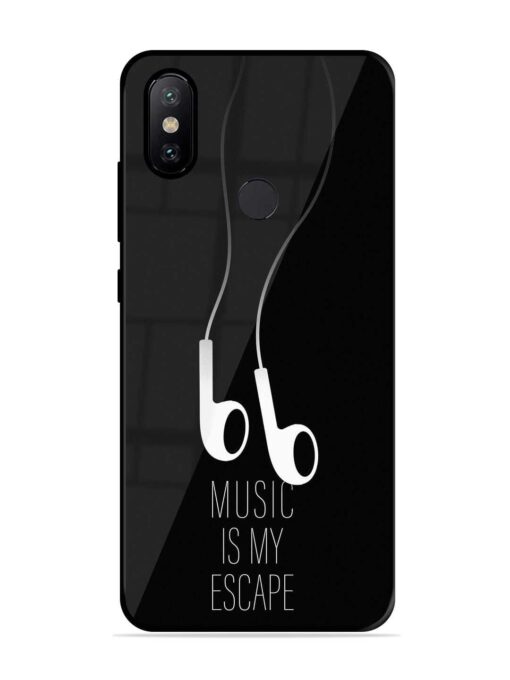 Music Is My Escape Glossy Metal Phone Cover for Xiaomi Redmi A2 Zapvi