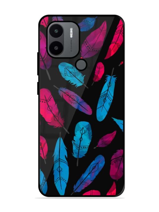 Feather Art Glossy Metal Phone Cover for Xiaomi Redmi A2 Plus