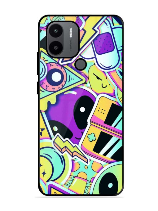 Scratch Art Glossy Metal Phone Cover for Xiaomi Redmi A2 Plus Zapvi