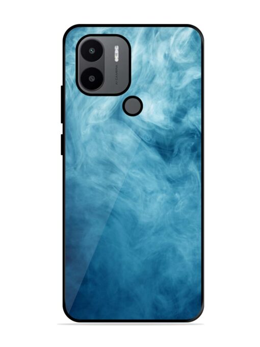 Blue Smoke Art Glossy Metal Phone Cover for Xiaomi Redmi A2 Plus Zapvi