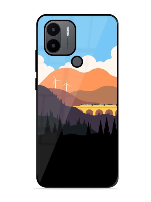 Minimal Mountain Vector Glossy Metal Phone Cover for Xiaomi Redmi A2 Plus Zapvi