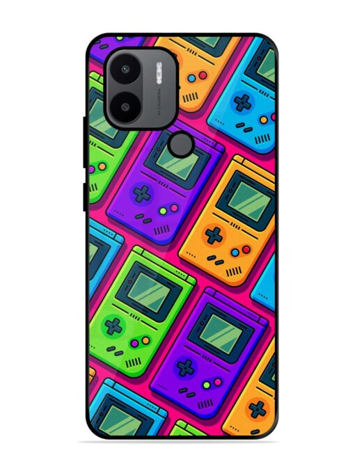 Game Seamless Pattern Glossy Metal Phone Cover for Xiaomi Redmi A2 Plus Zapvi