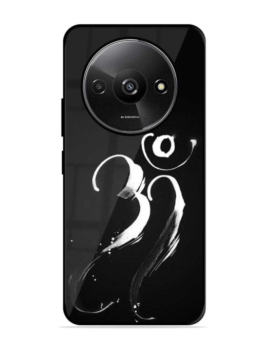 Om Logo Glossy Metal Phone Cover for Xiaomi Redmi A3 (2024) Zapvi