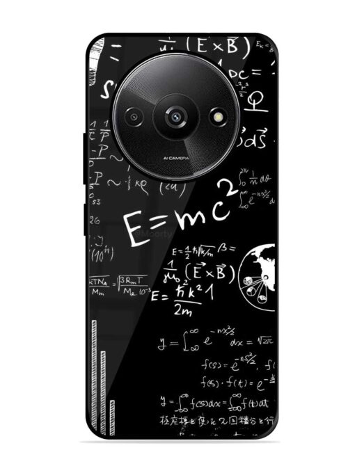 E=Mc2 Mass?Energy Equivalence Glossy Metal Phone Cover for Xiaomi Redmi A3 (2024) Zapvi