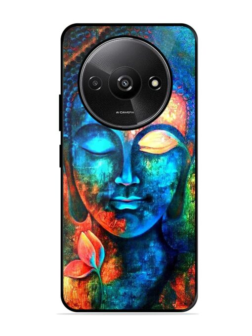 Buddha Painting Glossy Metal Phone Cover for Xiaomi Redmi A3 (2024)