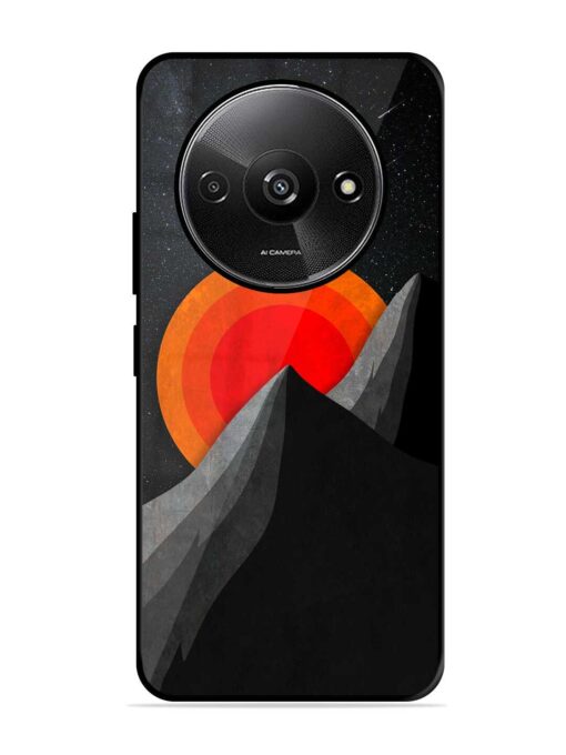 Black Mountain Glossy Metal Phone Cover for Xiaomi Redmi A3 (2024)