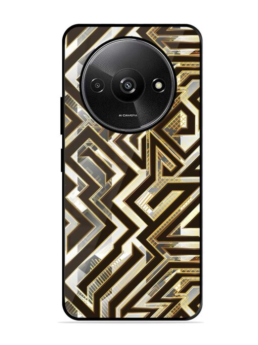 Technology Geometric Seamless Glossy Metal Phone Cover for Xiaomi Redmi A3 (2024)