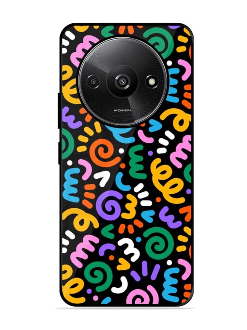 Colorful Seamless Vector Glossy Metal Phone Cover for Xiaomi Redmi A3 (2024)