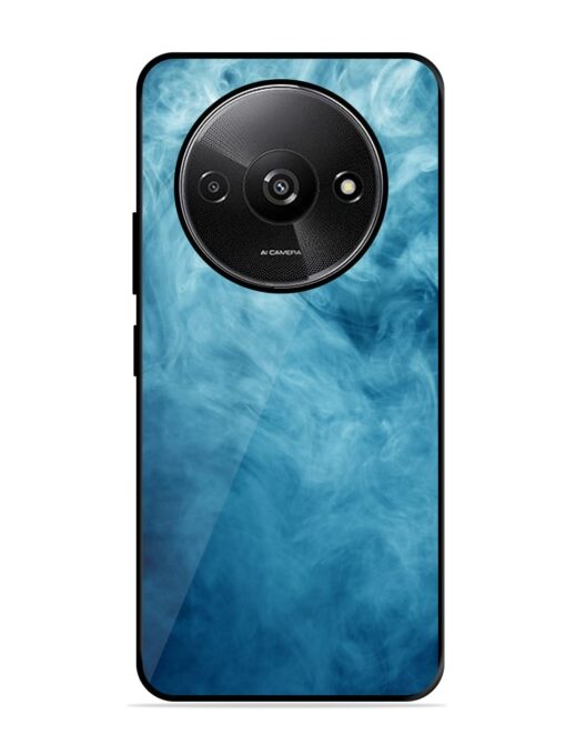 Blue Smoke Art Glossy Metal Phone Cover for Xiaomi Redmi A3 (2024)