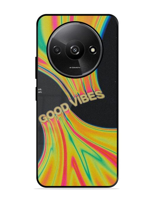 Good Vibes Glossy Metal Phone Cover for Xiaomi Redmi A3 (2024)