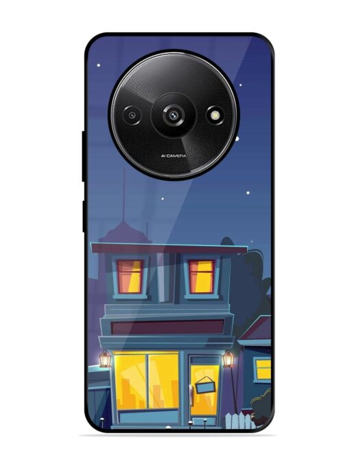 Vector Night House Glossy Metal Phone Cover for Xiaomi Redmi A3 (2024)