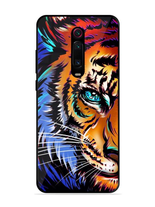 Colorful Lion Art Glossy Metal Phone Cover for Xiaomi Redmi K20