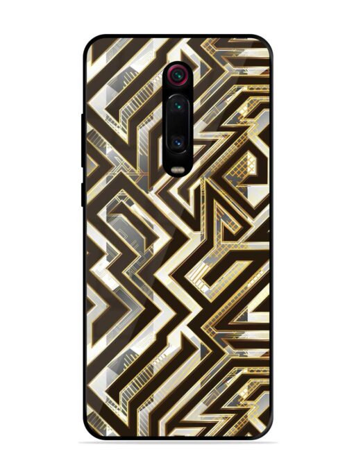 Technology Geometric Seamless Glossy Metal Phone Cover for Xiaomi Redmi K20