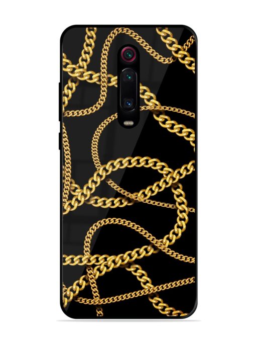 Decorative Golde Chain Glossy Metal Phone Cover for Xiaomi Redmi K20