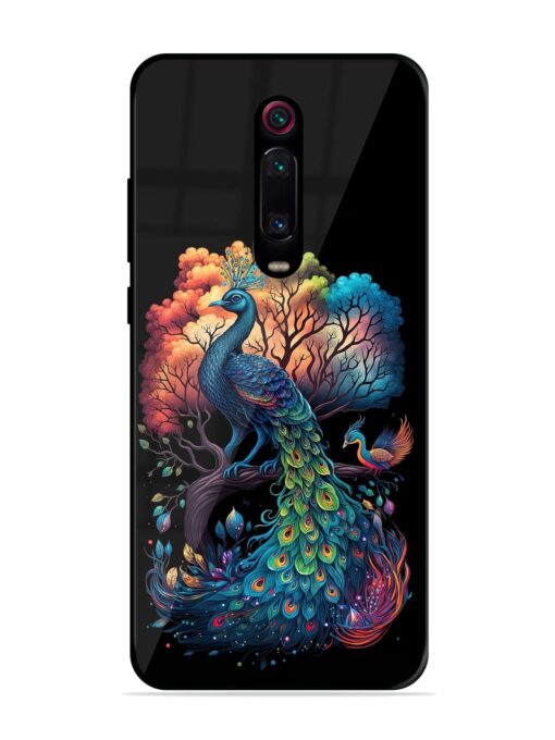 Peacock Tree Art Glossy Metal Phone Cover for Xiaomi Redmi K20 Pro Zapvi