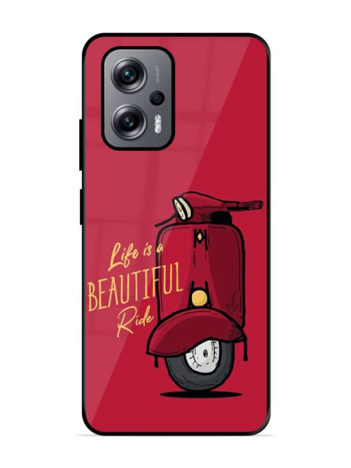 Life Is Beautiful Rides Glossy Metal Phone Cover for Xiaomi Redmi K50I (5G)