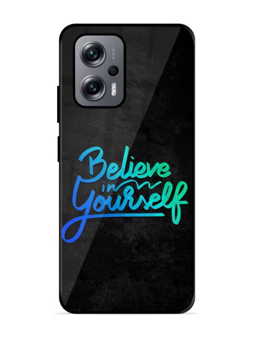 Believe In Yourself Glossy Metal Phone Cover for Xiaomi Redmi K50I (5G) Zapvi