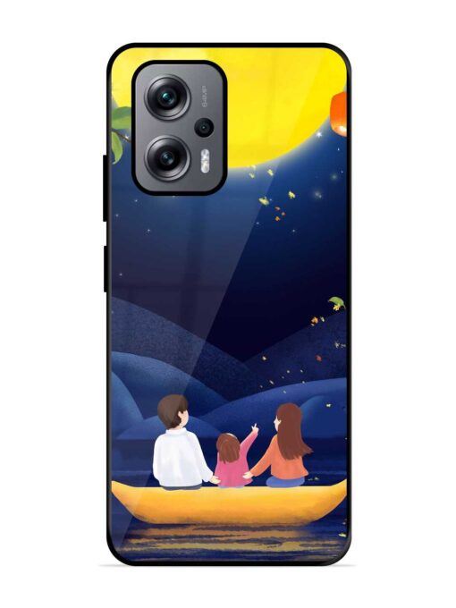 Happy Family And Beautiful View Glossy Metal Phone Cover for Xiaomi Redmi K50I (5G) Zapvi