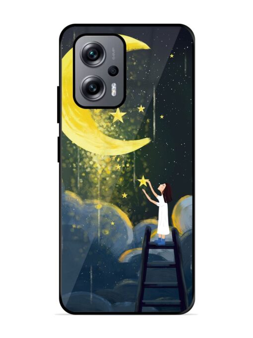 Moonlight Healing Night Illustration Glossy Metal TPU Phone Cover for Xiaomi Redmi K50I (5G) Zapvi