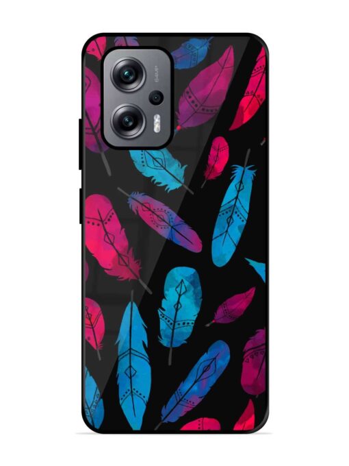 Feather Art Glossy Metal Phone Cover for Xiaomi Redmi K50I (5G) Zapvi