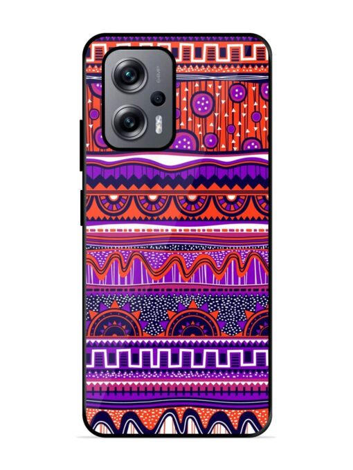 Ethnic Seamless Pattern Glossy Metal TPU Phone Cover for Xiaomi Redmi K50I (5G)