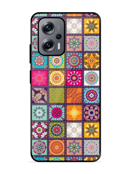 Seamless Pattern Vintage Glossy Metal Phone Cover for Xiaomi Redmi K50I (5G)