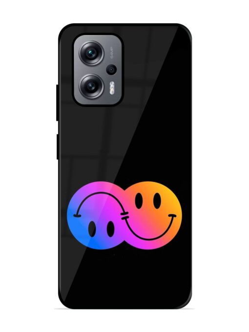 Gradient Smile Art Glossy Metal TPU Phone Cover for Xiaomi Redmi K50I (5G) Zapvi