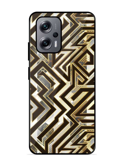 Technology Geometric Seamless Glossy Metal Phone Cover for Xiaomi Redmi K50I (5G)