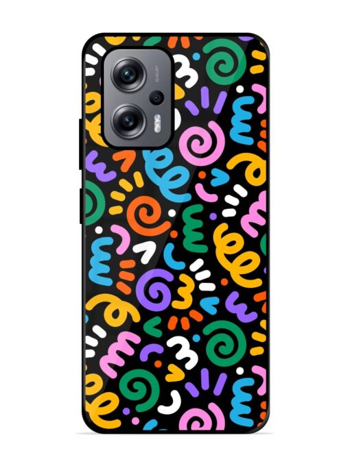 Colorful Seamless Vector Glossy Metal Phone Cover for Xiaomi Redmi K50I (5G)