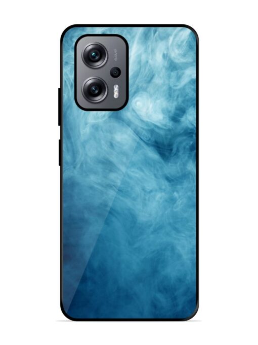 Blue Smoke Art Glossy Metal Phone Cover for Xiaomi Redmi K50I (5G) Zapvi