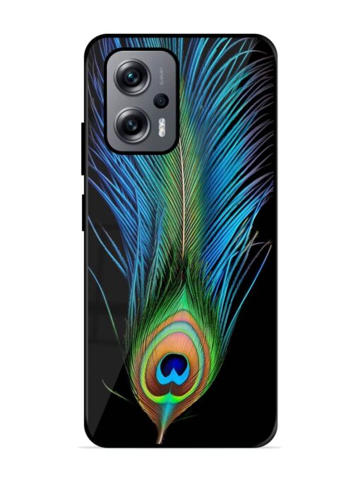 Peacock Feather Glossy Metal TPU Phone Cover for Xiaomi Redmi K50I (5G)